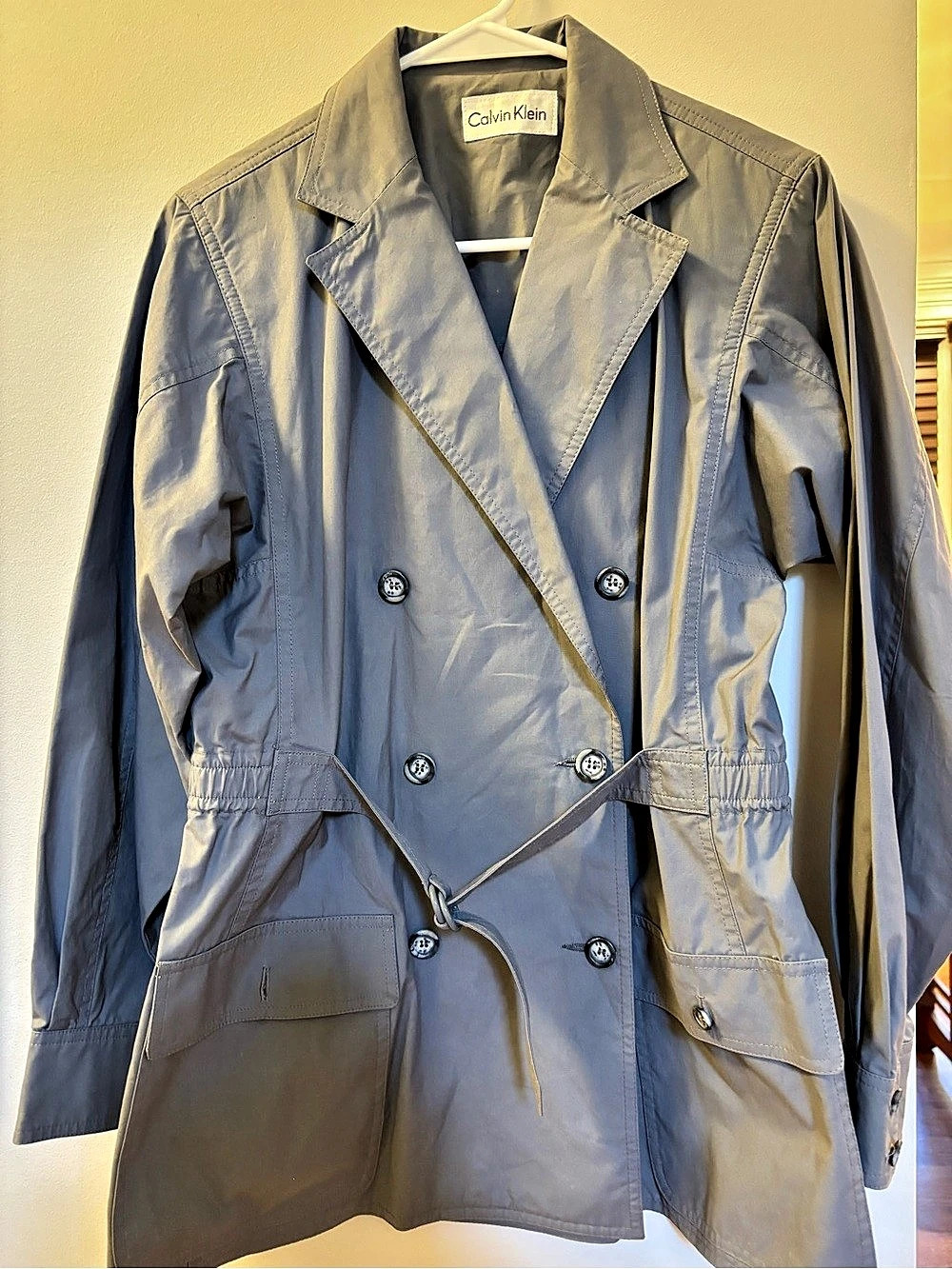 Calvin Klein Women's Gray Trench Coat Like New